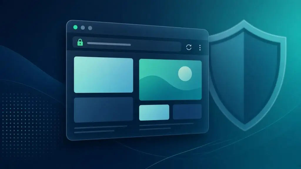 Padlock and HTTPS browser bar illustrating a secure WordPress site