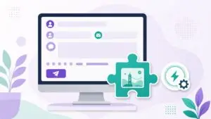 Contact form with CAPTCHA puzzle piece and cache settings icons