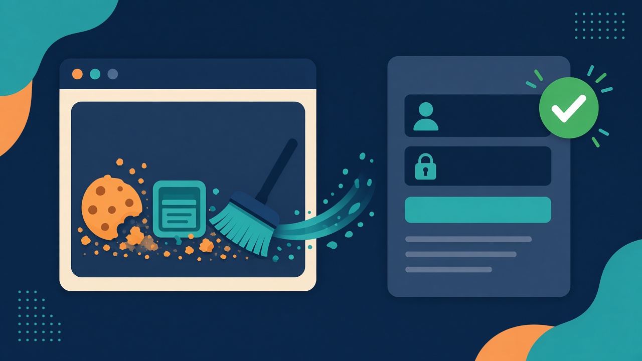 Clearing browser cookies and cache to fix a WordPress login not working loop